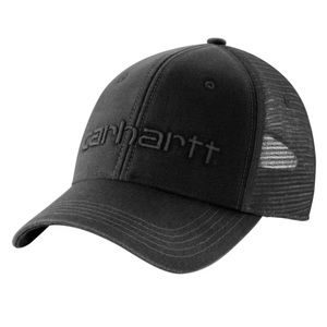 Carhartt Canvas Mesh-Back Logo Graphic Cap - Black